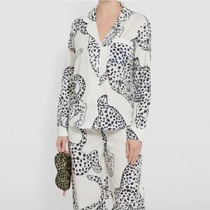 Desmond & Dempsey Jag Jaguar Long Pajama Set 2 Piece